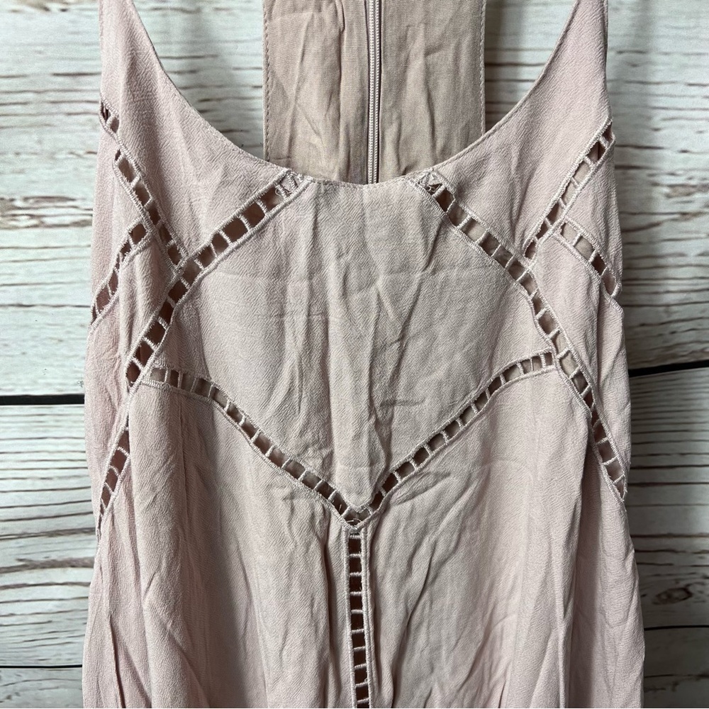 NWT Lulu’s Sister Moon Mauve Embroidered Swing Dress Medium - Picture 3 of 7
